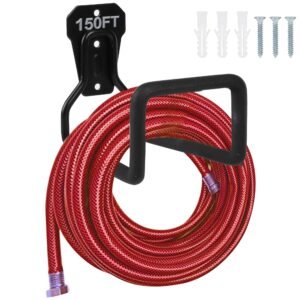 Metal Garden Hose Holder, heavy duty wall mount hose hanger - IRONPECK