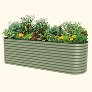 32 Inch Extra Tall Modular Metal Raised Garden Bed Kit - IRONPECK