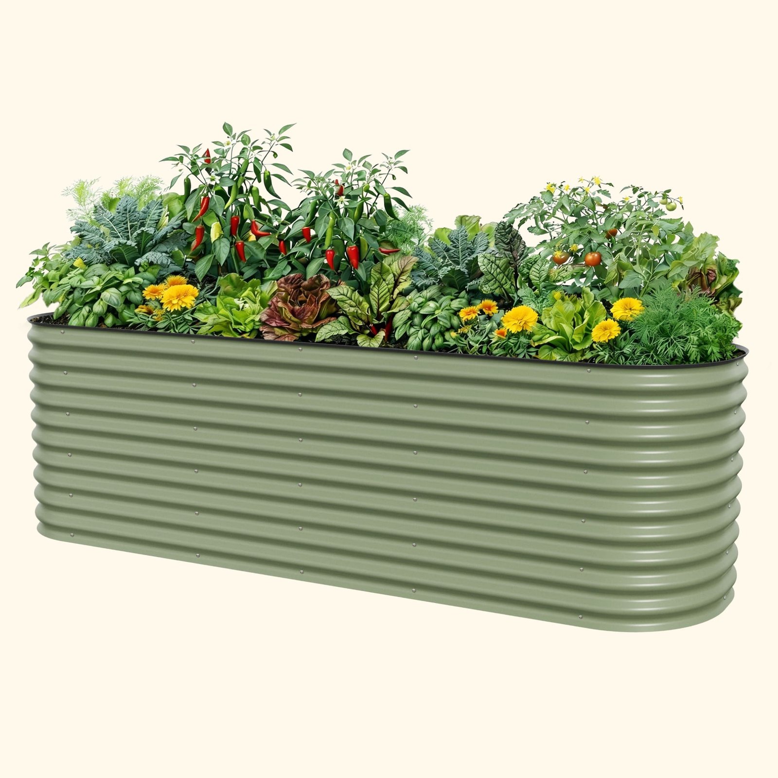 32 Inch Extra Tall Modular Metal Raised Garden Bed Kit - IRONPECK