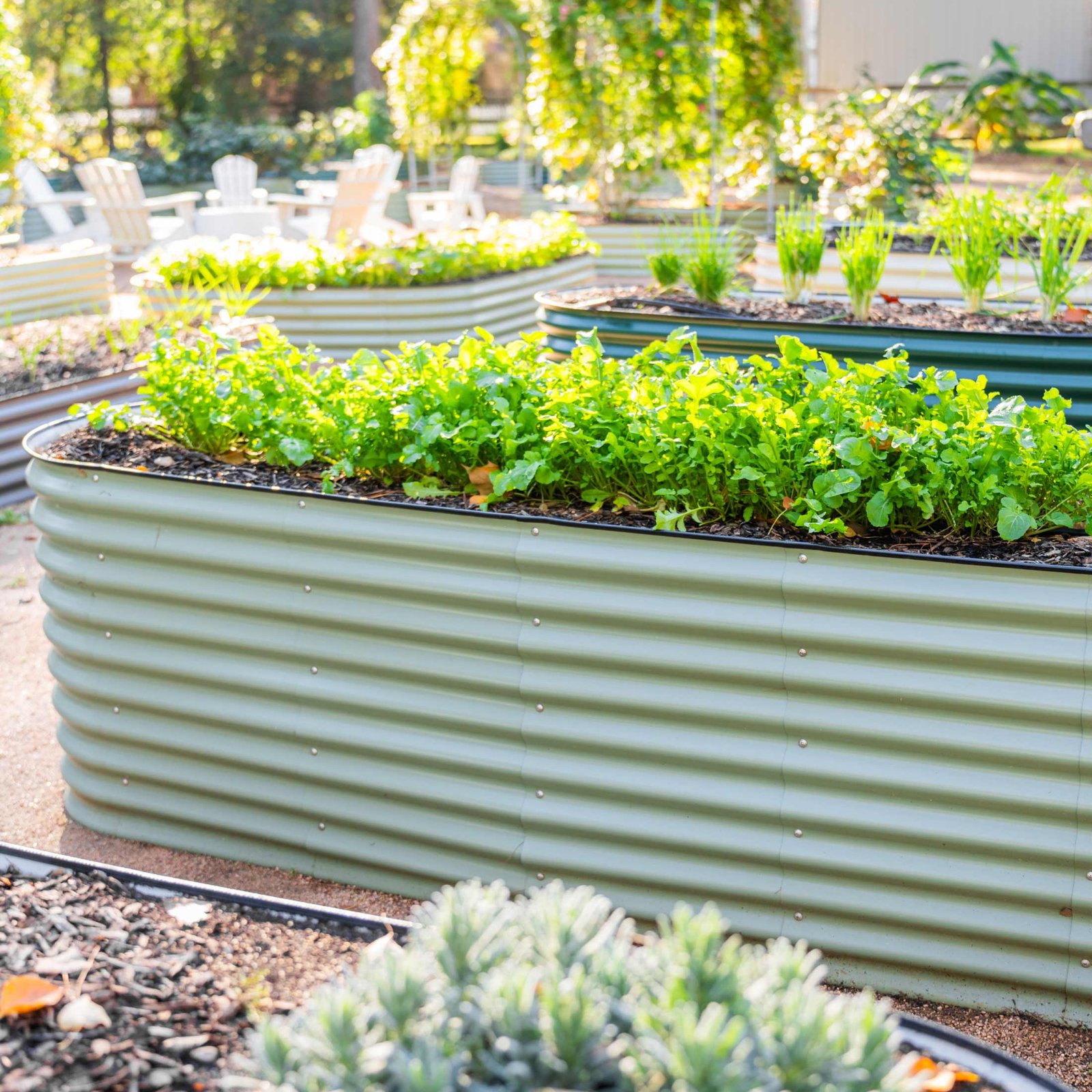 32" Extra Tall Modular Metal Raised Garden Bed Kit - Image 2
