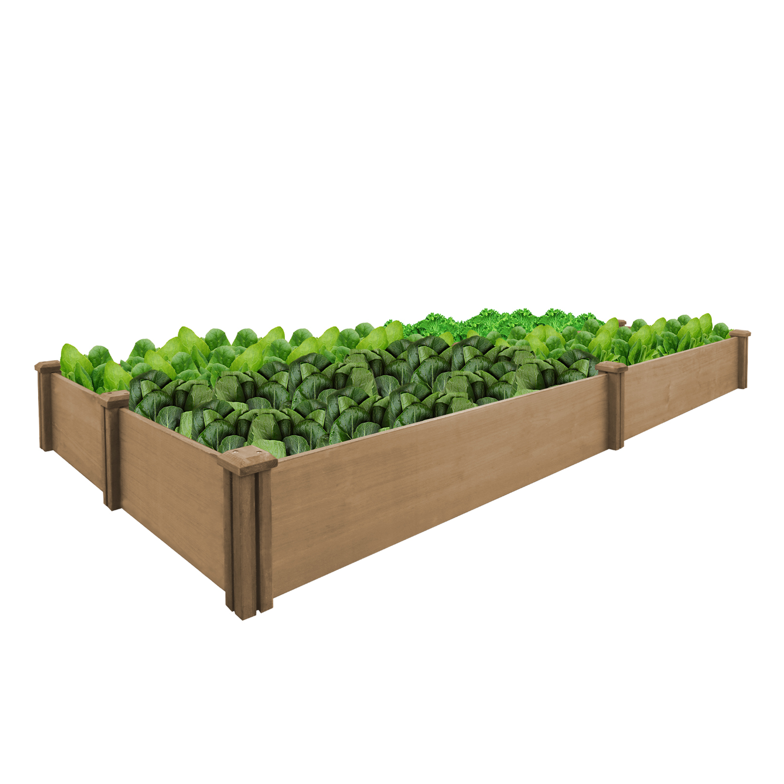 8x4 Ft Large Garden Bed, outdoor wooden planter - IRONPECK