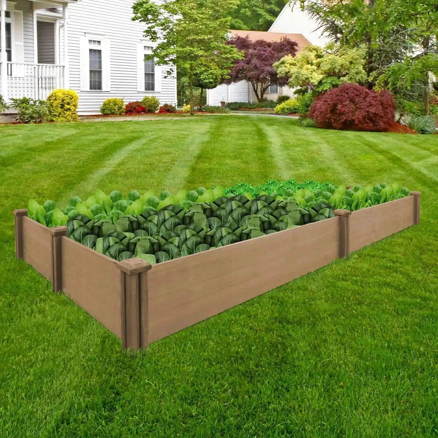 8x4 Ft Large Garden Bed - Outdoor Wooden Planter - Image 2