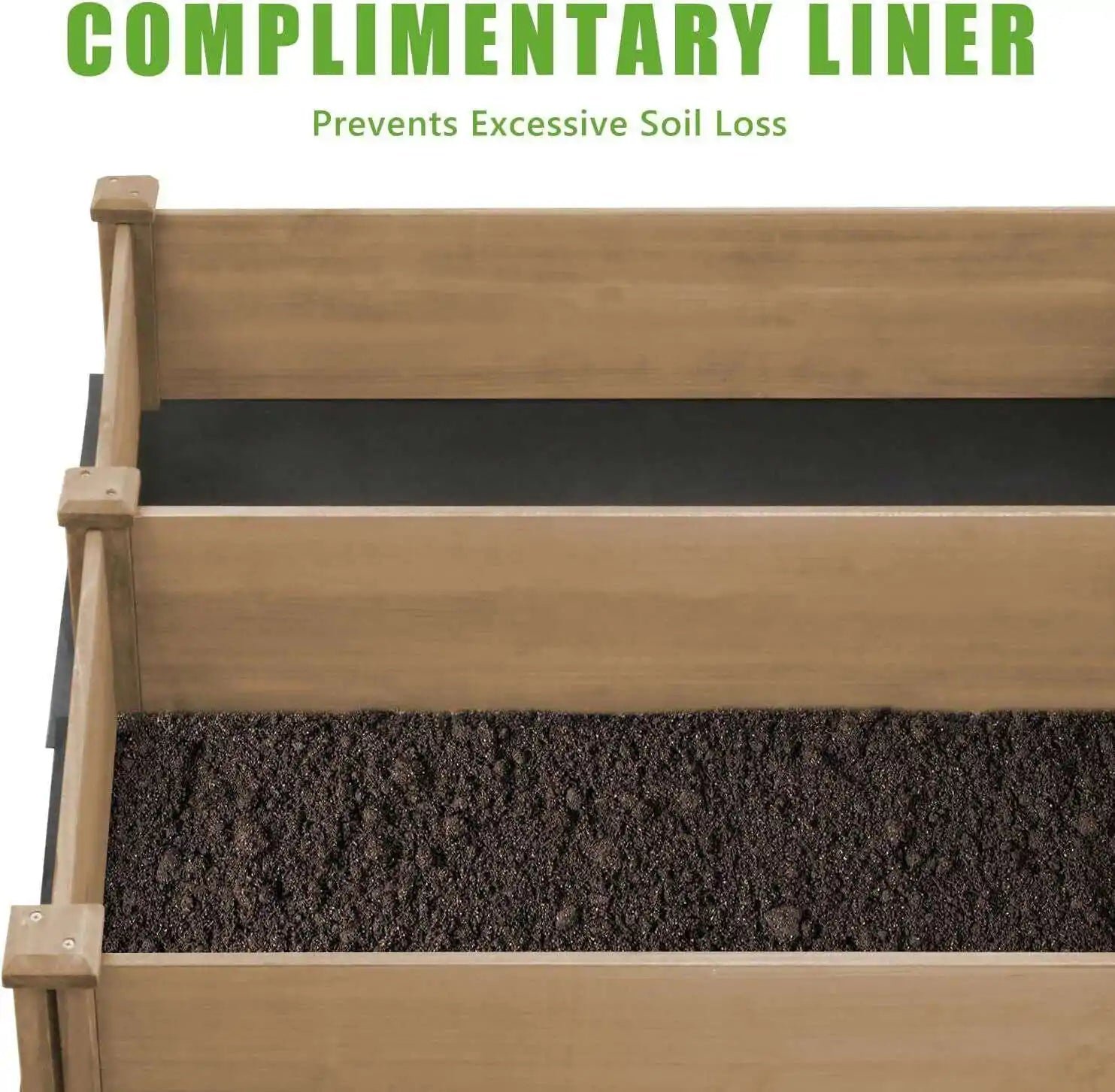 8x4 Ft Large Garden Bed - Outdoor Wooden Planter - Image 4