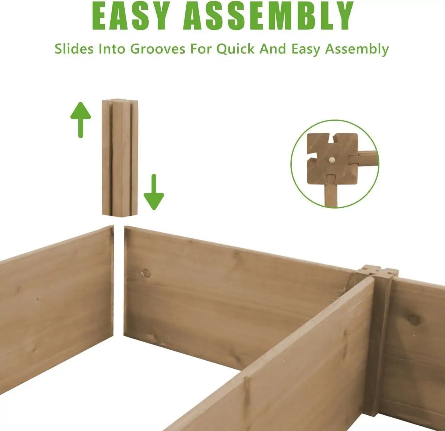 8x4 Ft Large Garden Bed - Outdoor Wooden Planter - Image 5