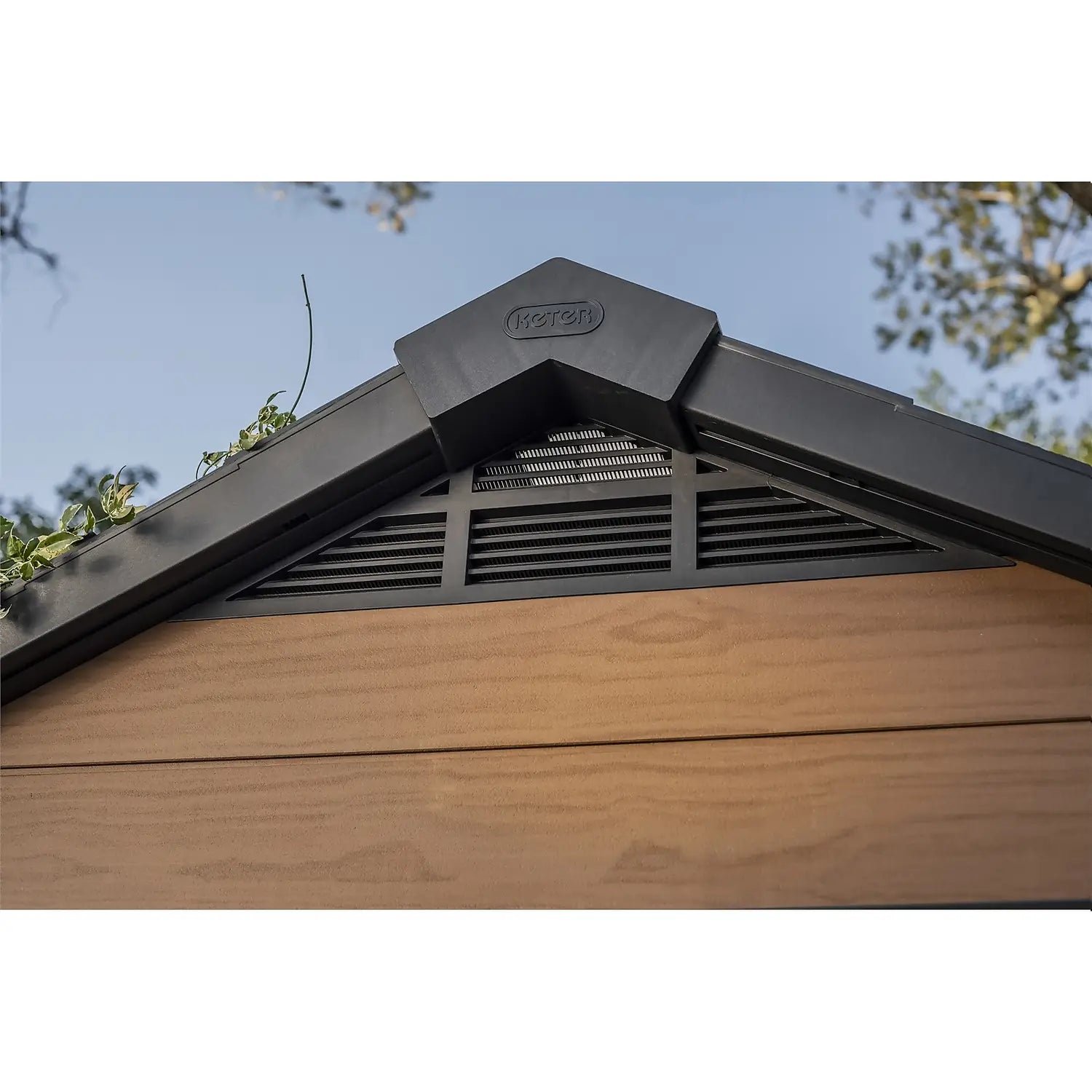 Keter Newton 7 x 7 ft Resin Storage Shed – Double Door Apex Roof Outdoor Plastic Shed - Image 7