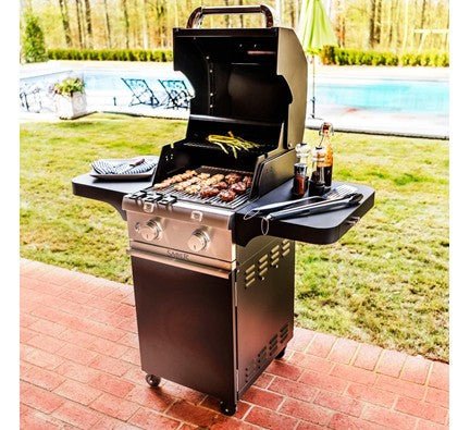 Saber Deluxe 2-Burner Infrared Gas Grill – Black Compact Propane BBQ Grill - Image 5