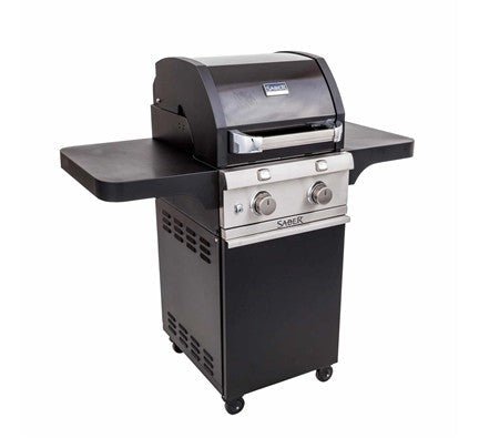 Saber Deluxe 2-Burner Infrared Gas Grill – Black Compact Propane BBQ Grill - Image 3