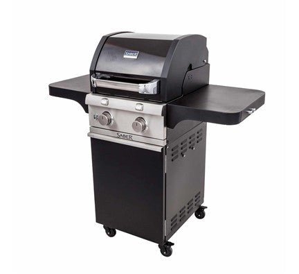 Saber Deluxe 2-Burner Infrared Gas Grill – Black Compact Propane BBQ Grill - Image 2