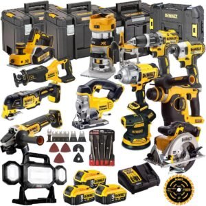 DEWALT 20V MAX XR 13 Tool Combo Kit with 3 x 5.0Ah Batteries, Accessories & ToughSystem Cases (DCKT4T13B4A)