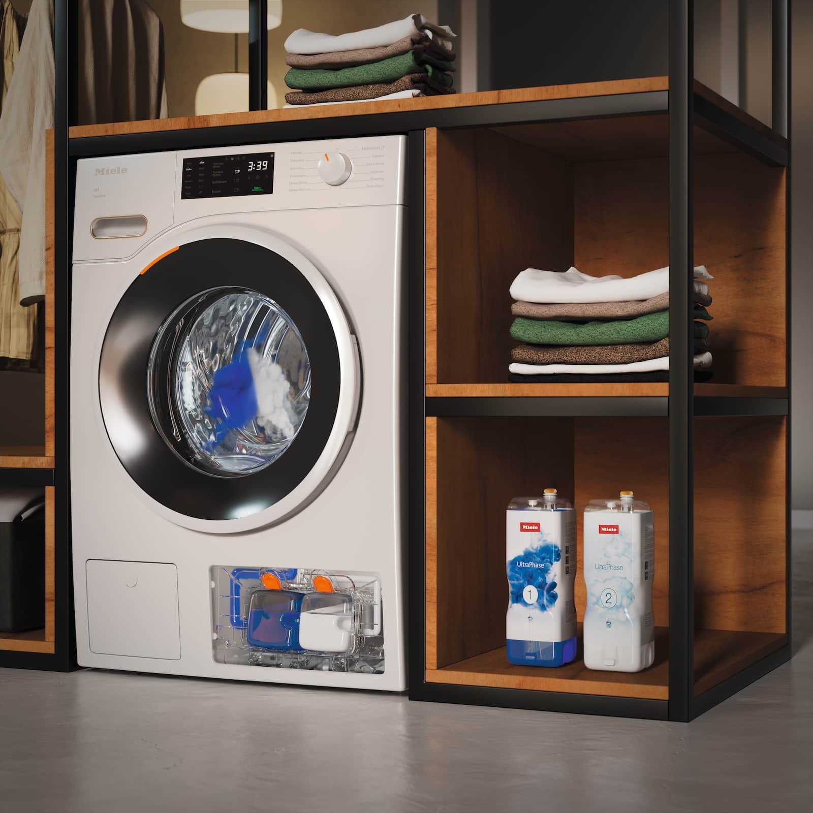 Front Load Washing Machine 20 lb (9kg) – 1600 RPM, Steam, Wi-Fi & Auto Detergent Dosing, White - Image 18