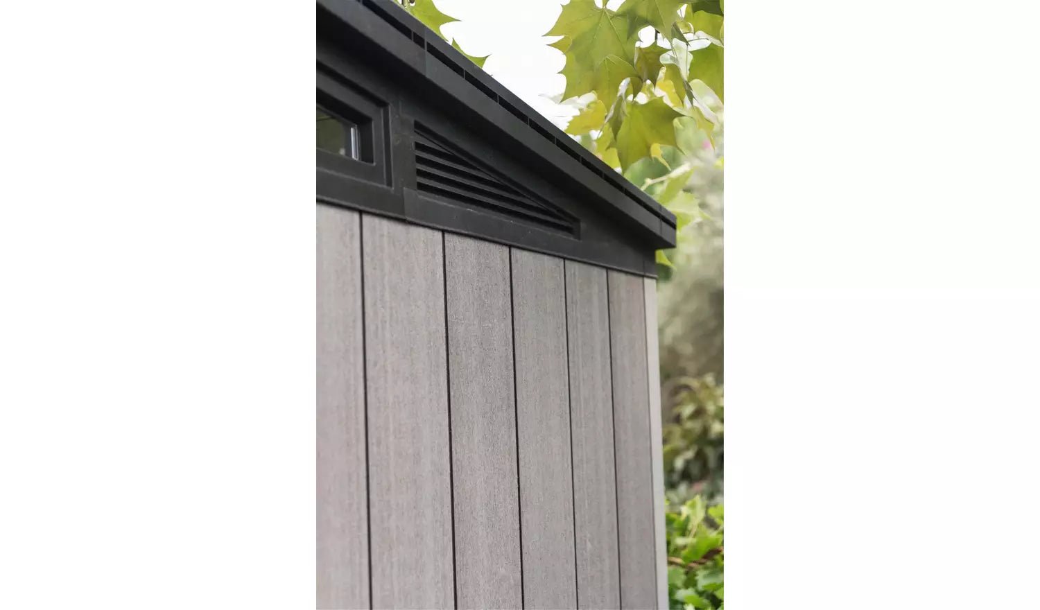 Keter Artisan 9 x 7 ft Resin Storage Shed – Double Door Pent Roof Outdoor Plastic Shed - Image 5