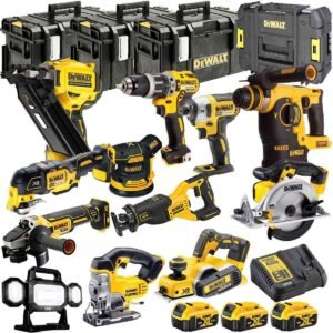 DEWALT 20V MAX XR 12 Tool Combo Kit with 3 x 5.0Ah Batteries – Includes Framing Nailer (T4TKIT-29959)