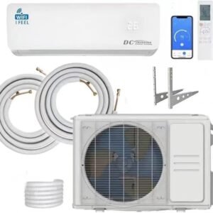 12000 BTU Ductless Mini Split Air Conditioner & Heat Pump – Wi-Fi, 5-in-1 AC, Heater, Dehumidifier, Install Kit
