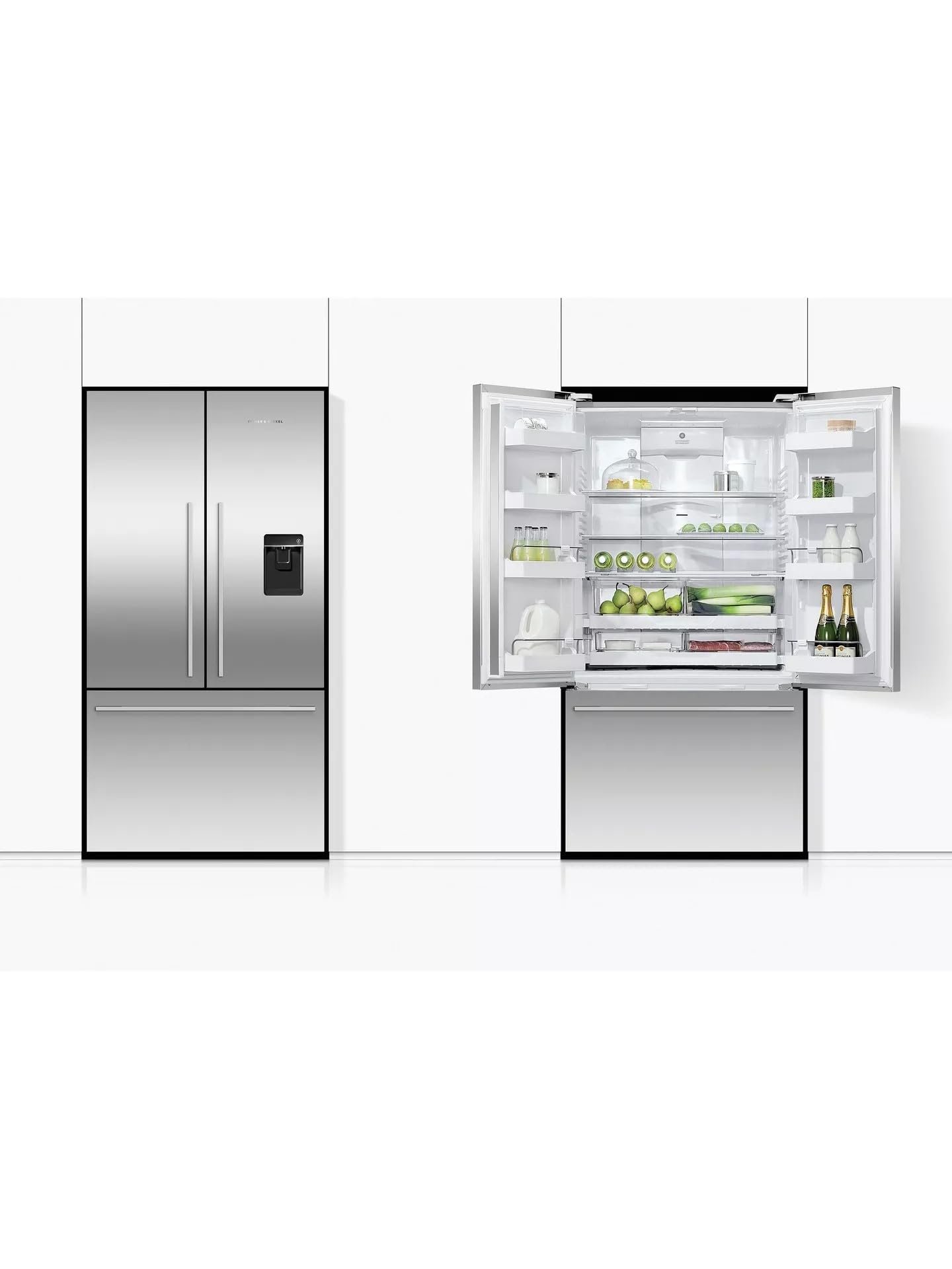 Fisher & Paykel 20 cu ft French Door Refrigerator – Freestanding Frost Free Fridge, Stainless Steel - Image 9