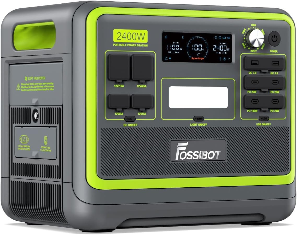 2048Wh Portable Power Station 2400W LiFePO4 – Fast Charging Solar Generator for Home Backup & Off-Grid