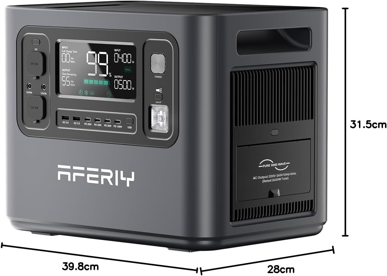 2048Wh Portable Power Station 2400W LiFePO4 – Solar Generator with UPS for Home Backup, Camping & RV - Image 10