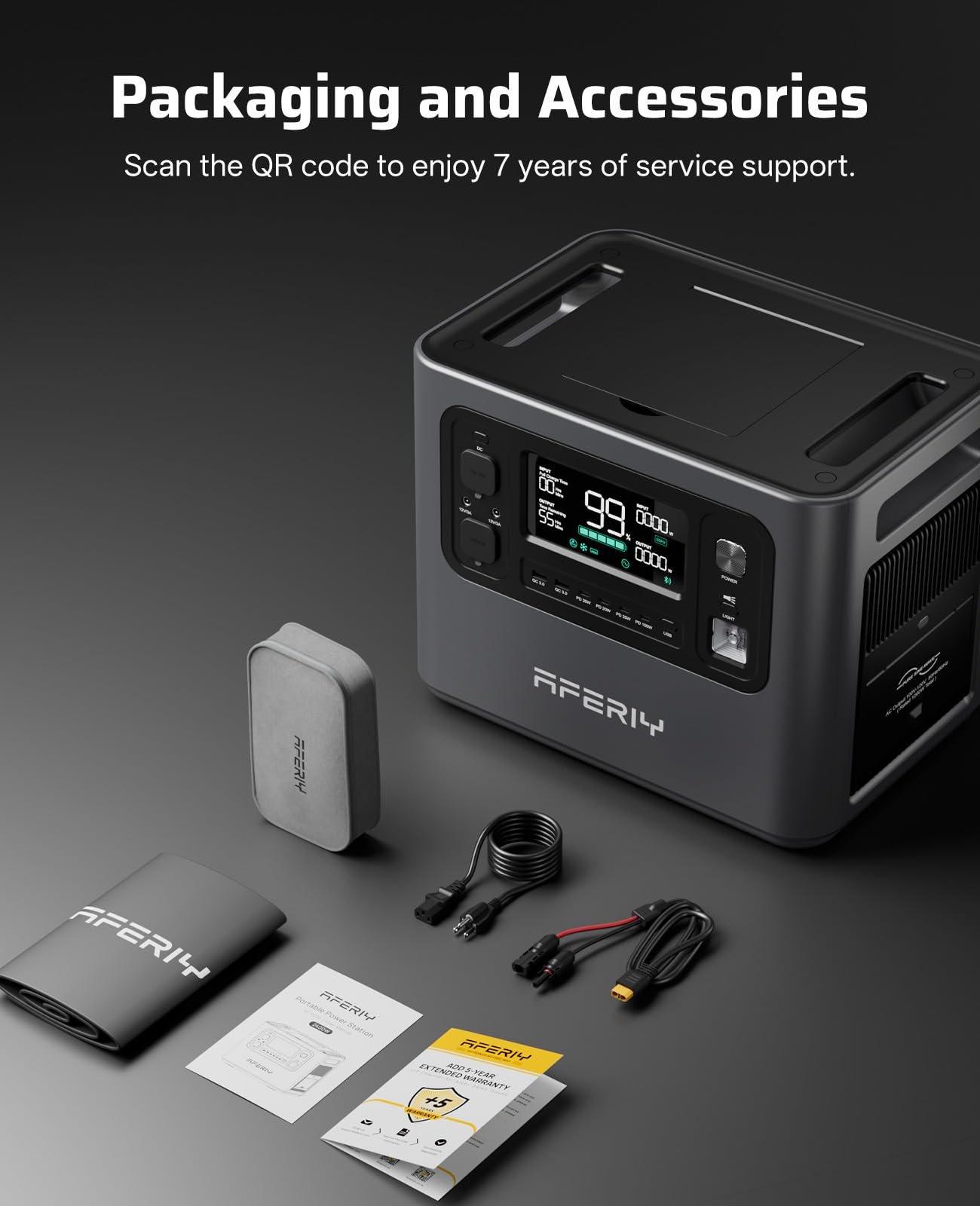 AFERIY P210 Solar Generator 2048Wh 2400W (4800W Peak) – LiFePO4 Portable Power Station for Home & RV - Image 8