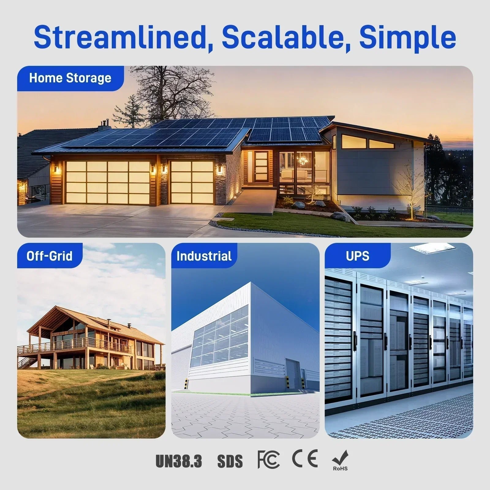 48V 100Ah LiFePO4 Server Rack Battery 5120Wh – Solar Home Energy Storage Battery with 100A BMS - Image 6