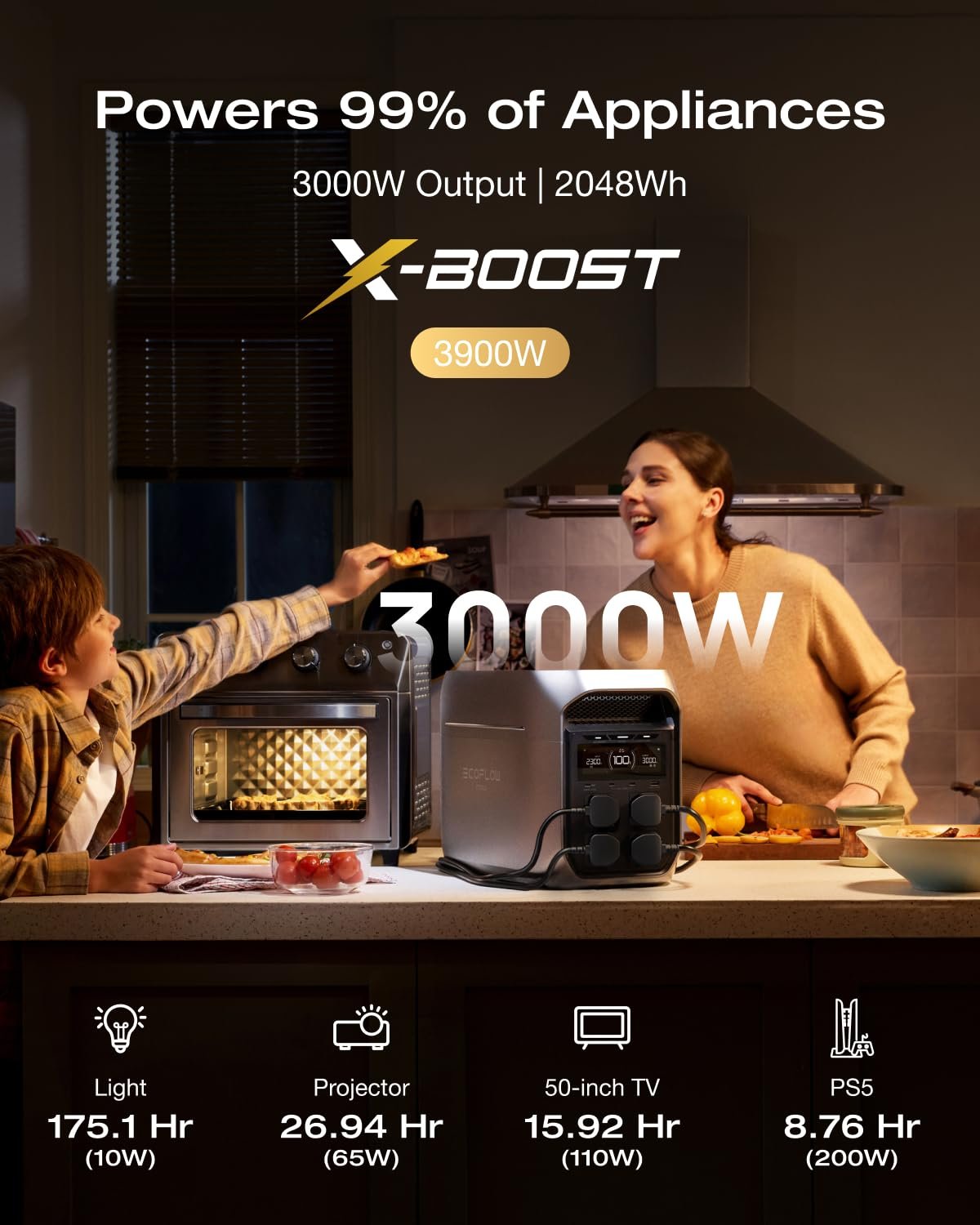 EcoFlow DELTA 3 Max Plus Portable Power Station 2048Wh LiFePO4 – Solar Generator for Home Backup & RV - Image 3