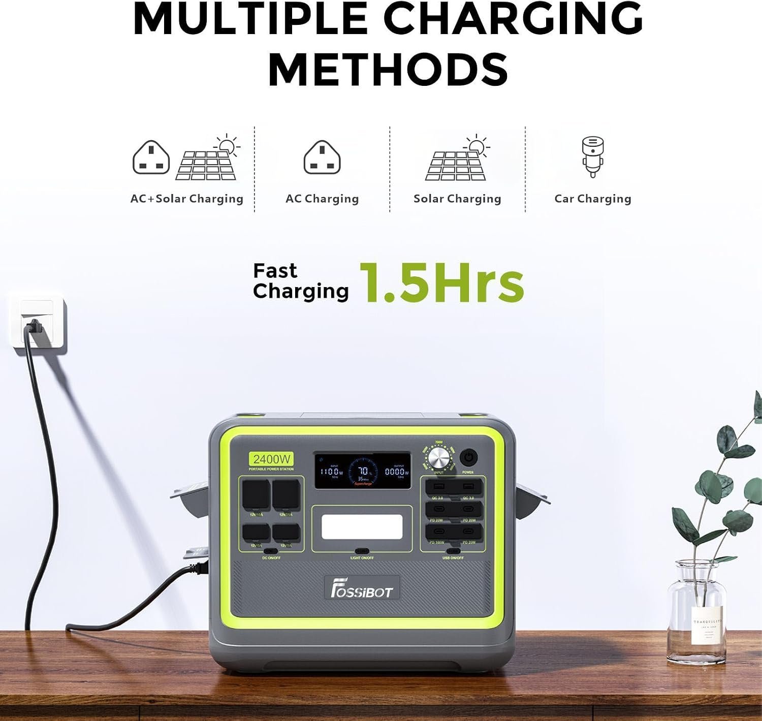 2048Wh Portable Power Station 2400W LiFePO4 – Fast Charging Solar Generator for Home Backup & Off-Grid - Image 8