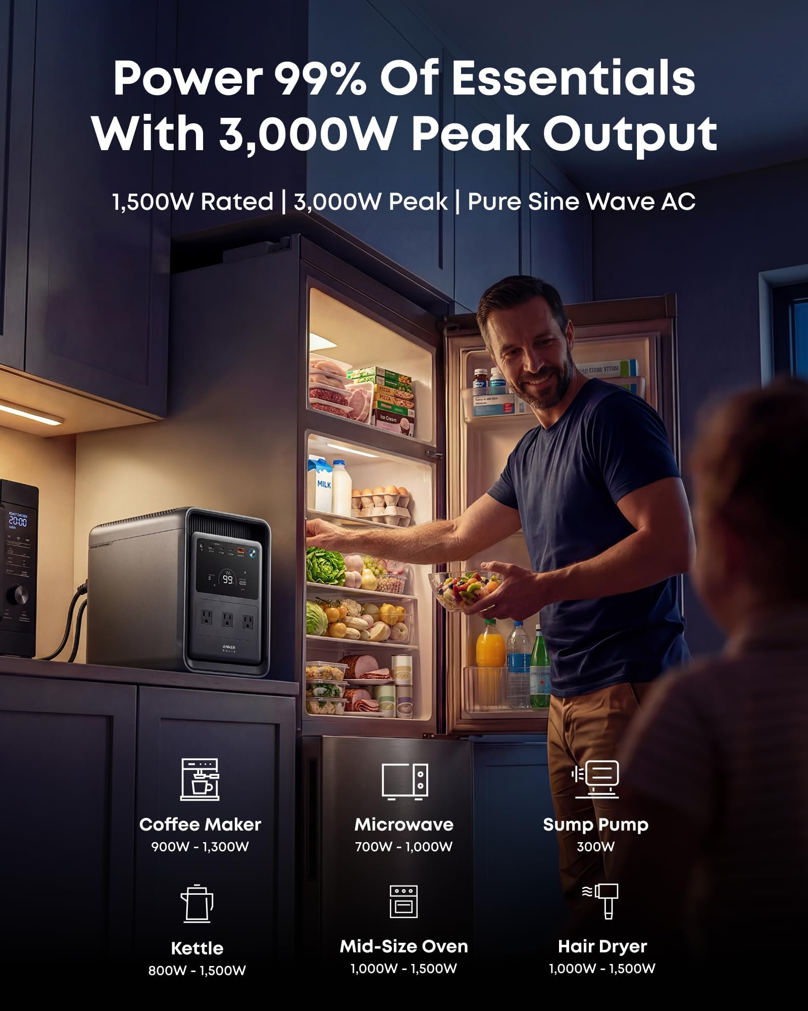 Anker SOLIX S2000 Portable Power Station 2010Wh 3000W Peak – LiFePO4 Home Backup Battery Generator - Image 7