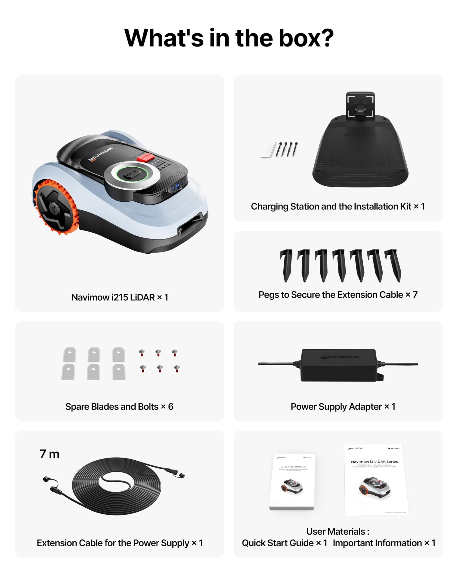 Segway Navimow i215 LiDAR Robot Lawn Mower – Wire-Free LiDAR Robotic Mower for Lawns up to 0.37 Acre - Image 8