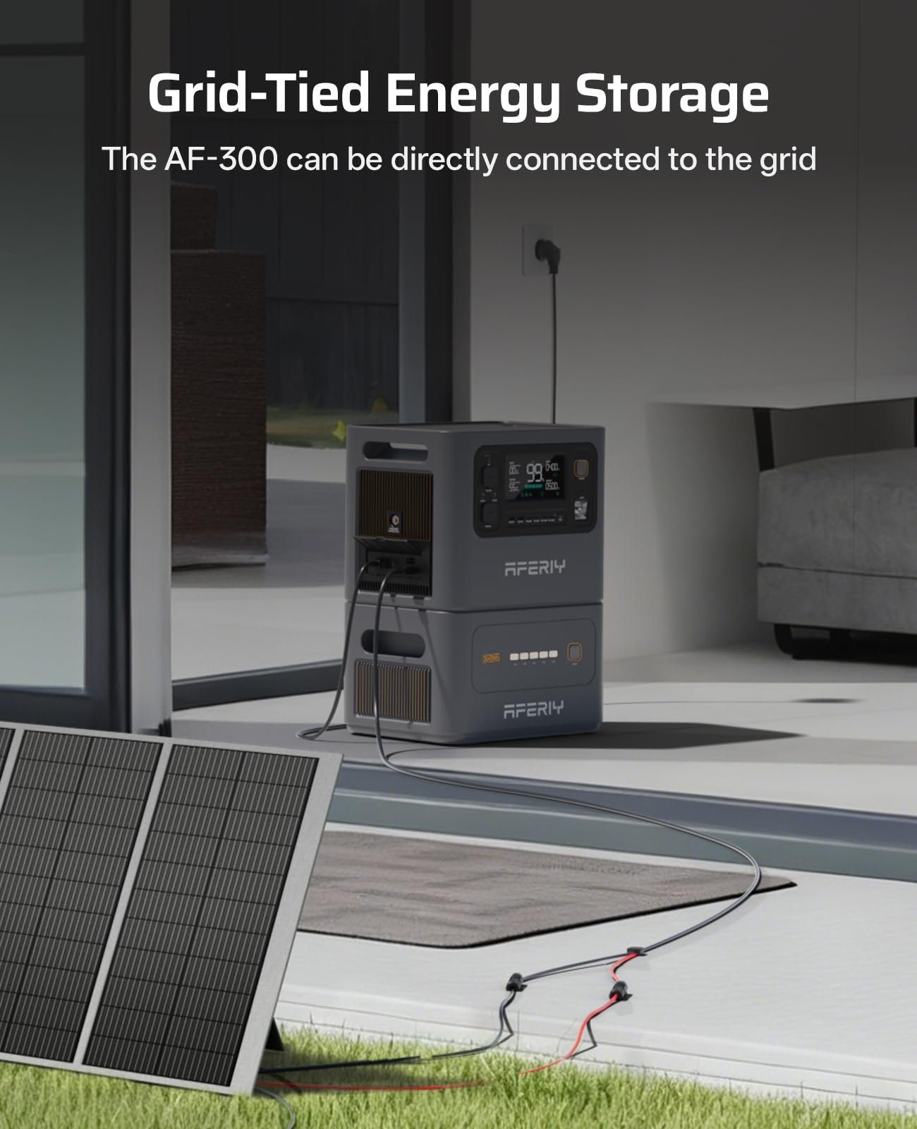 AFERIY P300 3000W Portable Power Station 2048Wh LiFePO4 – Expandable to 10.24kWh, 1.5 Hr Fast Charge Solar Generator - Image 8