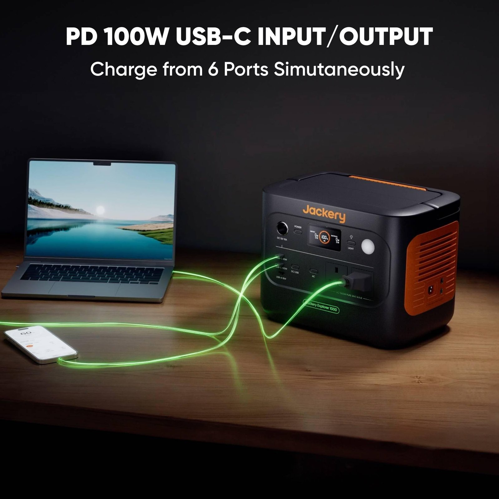 1070Wh 1500W Portable Power Station LiFePO4 – Solar Generator Battery Backup for Home & Camping - Image 8