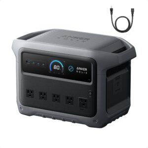Anker SOLIX C1000 Gen 2 Portable Power Station 1024Wh 2000W – LiFePO4 Solar Generator with AC Charging Cable
