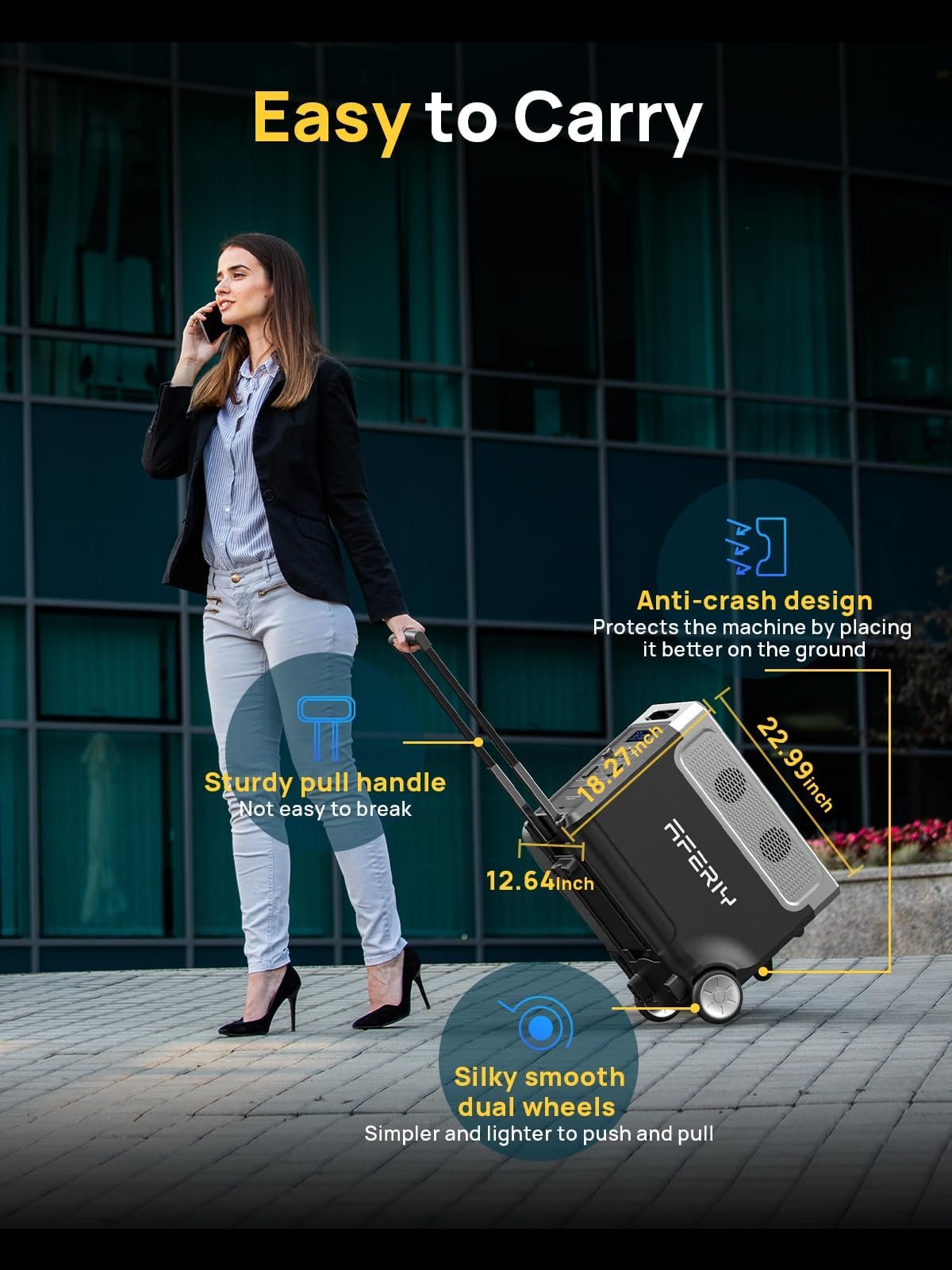 AFERIY 3840Wh Portable Power Station – Expandable to 11520Wh LiFePO4 Solar Generator for Home Backup - Image 5