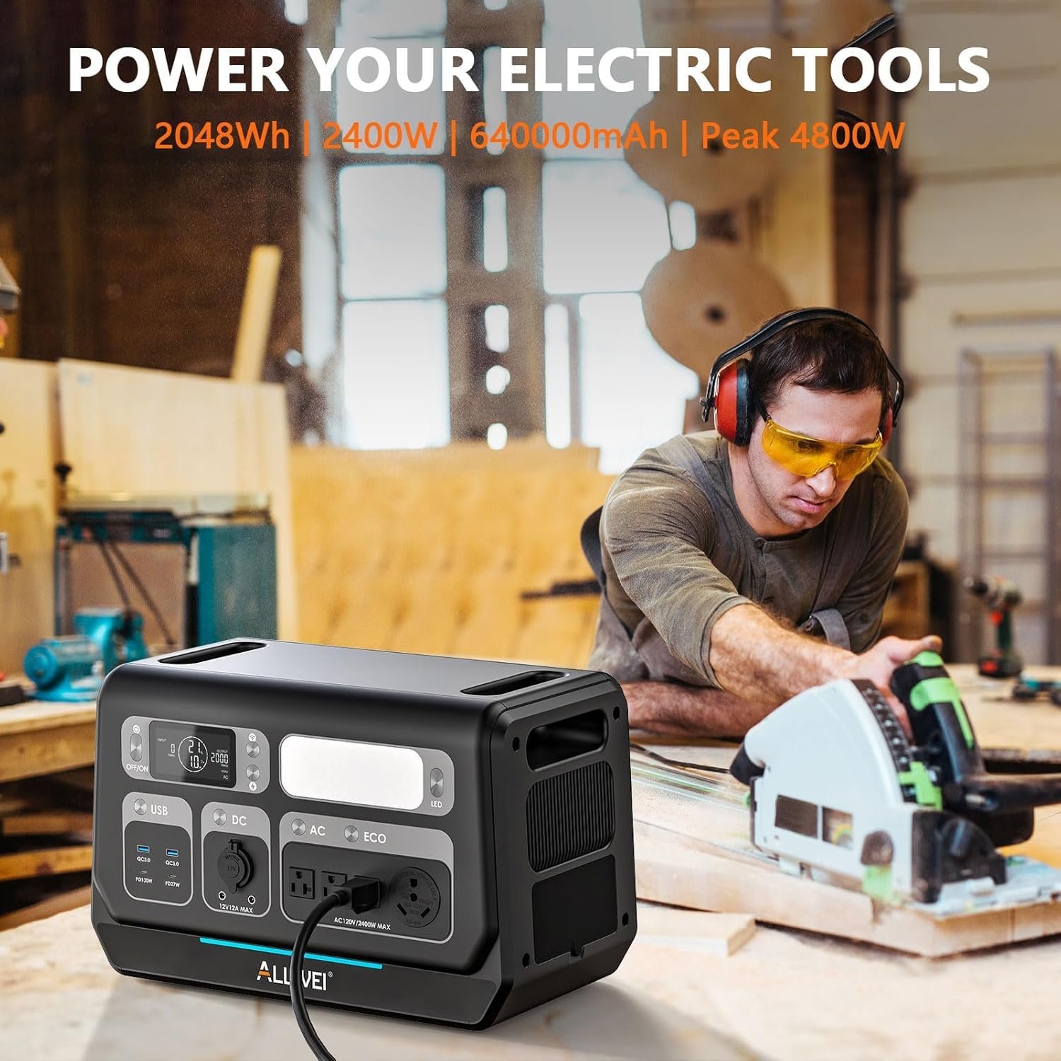 2400W Portable Power Station 2048Wh LiFePO4 (4800W Peak) – Solar Generator with UPS for Home Backup & RV - Image 9