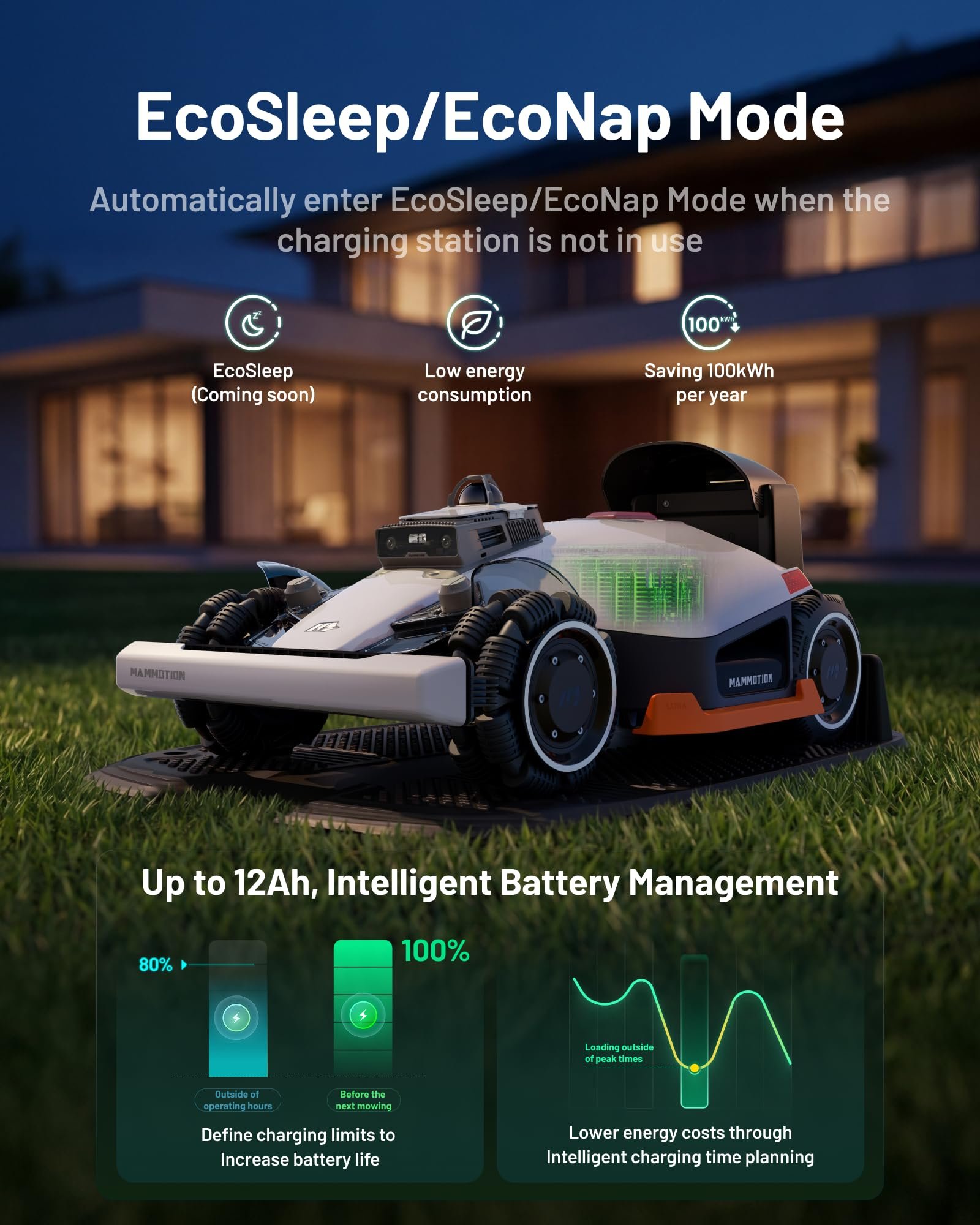Mammotion LUBA 3 AWD 3000 Robot Lawn Mower – Wire-Free LiDAR + RTK + AI Vision, for Lawns up to 0.75 Acre - Image 9