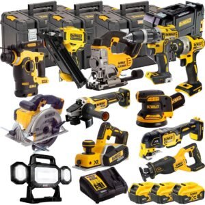 DEWALT 20V MAX XR 12 Tool Combo Kit with 3 x 5.0Ah Batteries & TSTAK Storage – Includes Framing Nailer (DCKT4T12AP4)