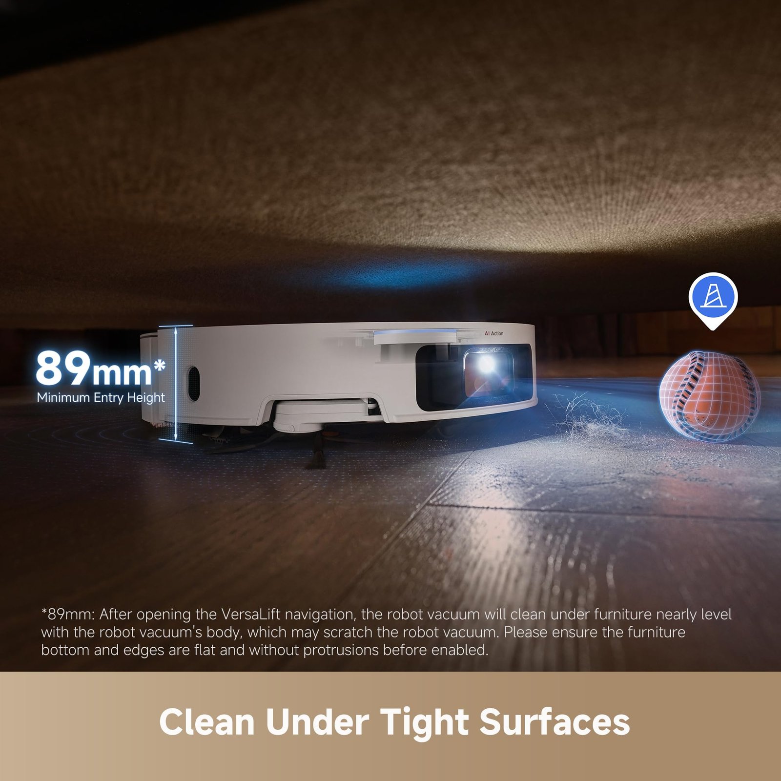Dreame X50 Ultra Complete Robot Vacuum and Mop – 20,000Pa Suction, Self-Cleaning Hot Water Mop Base, White - Image 8