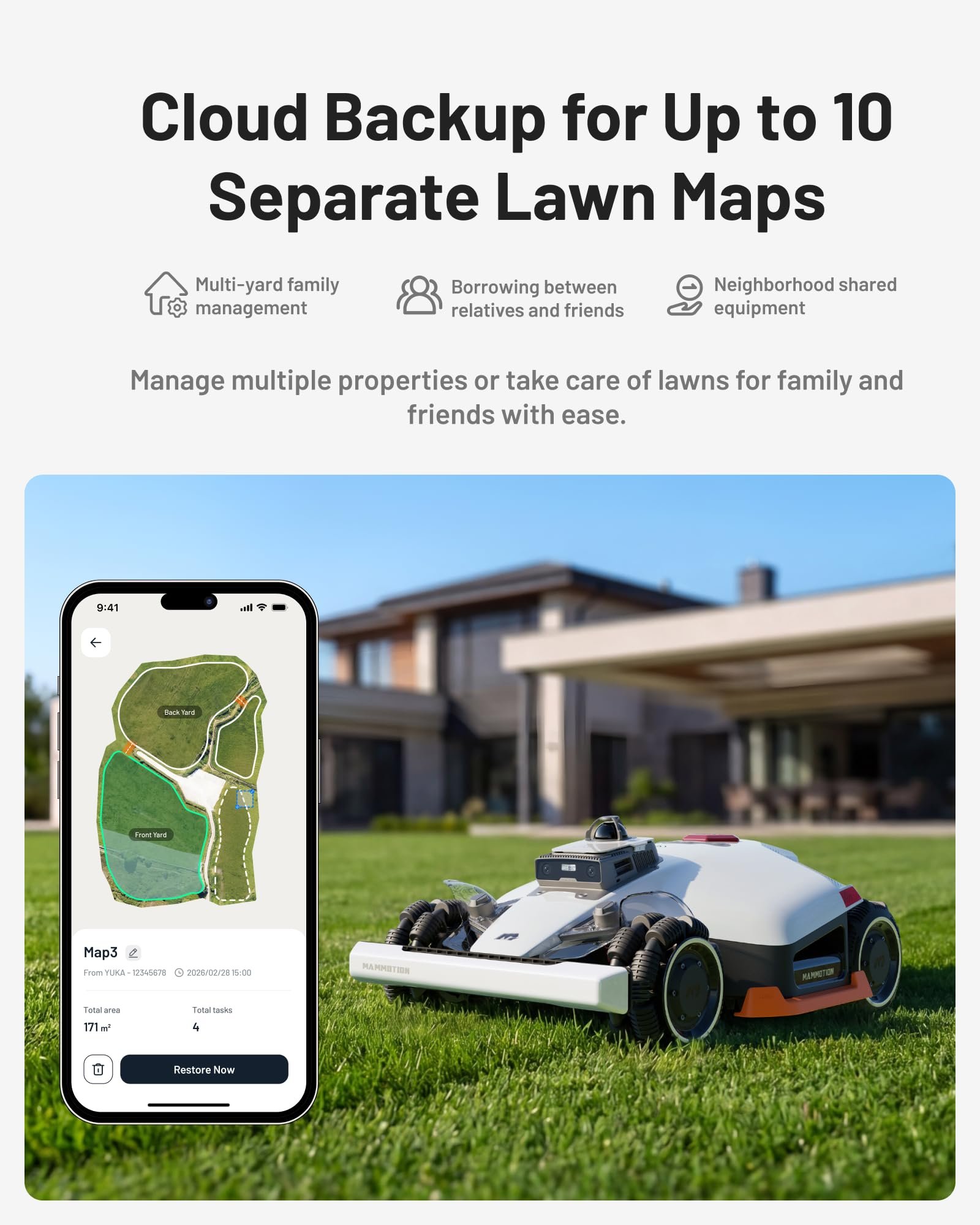Mammotion LUBA 3 AWD 1500 Robot Lawn Mower – Wire-Free LiDAR + RTK + AI Vision, for Lawns up to 0.37 Acre - Image 8