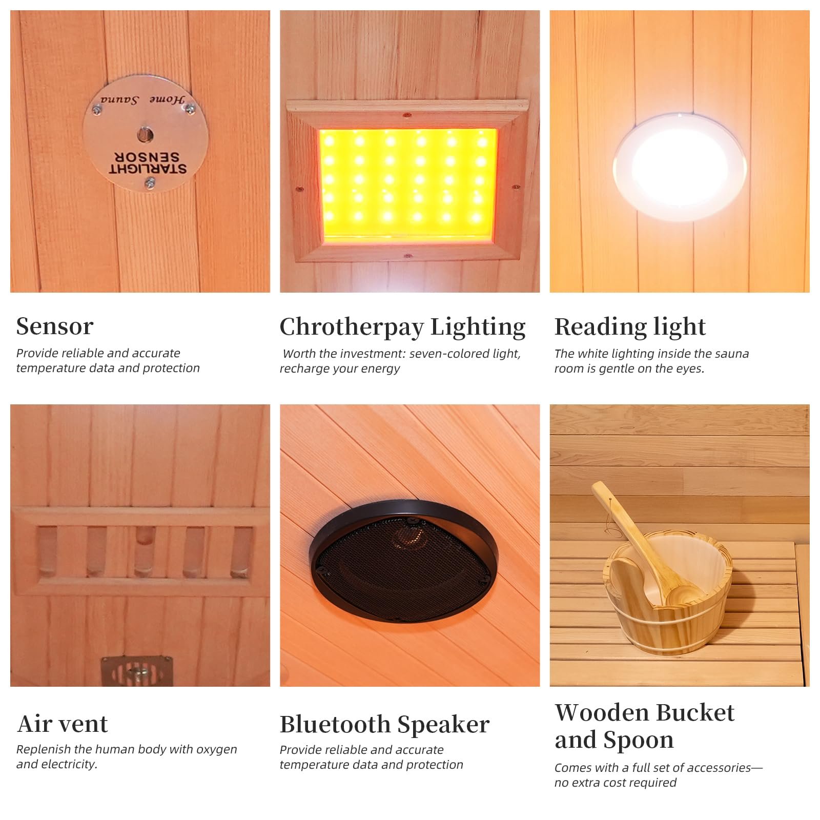 Corner Hybrid Sauna 3 Person – Indoor Infrared & Steam Sauna, Canadian Hemlock Wood Home Sauna - Image 6