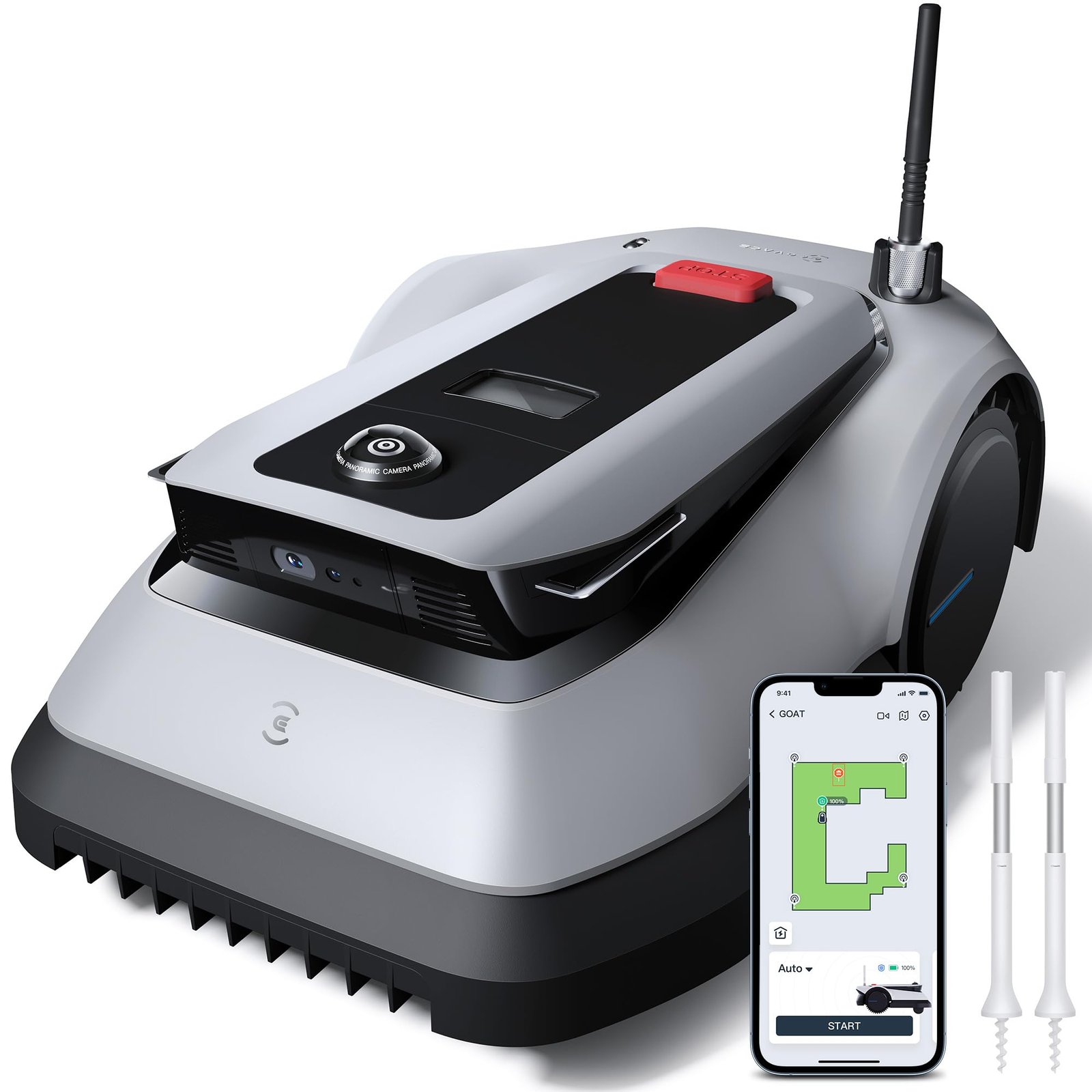 ECOVACS GOAT G1-800 Robot Lawn Mower – No Boundary Wire, 3D Obstacle Avoidance, for Lawns up to 0.2 Acre