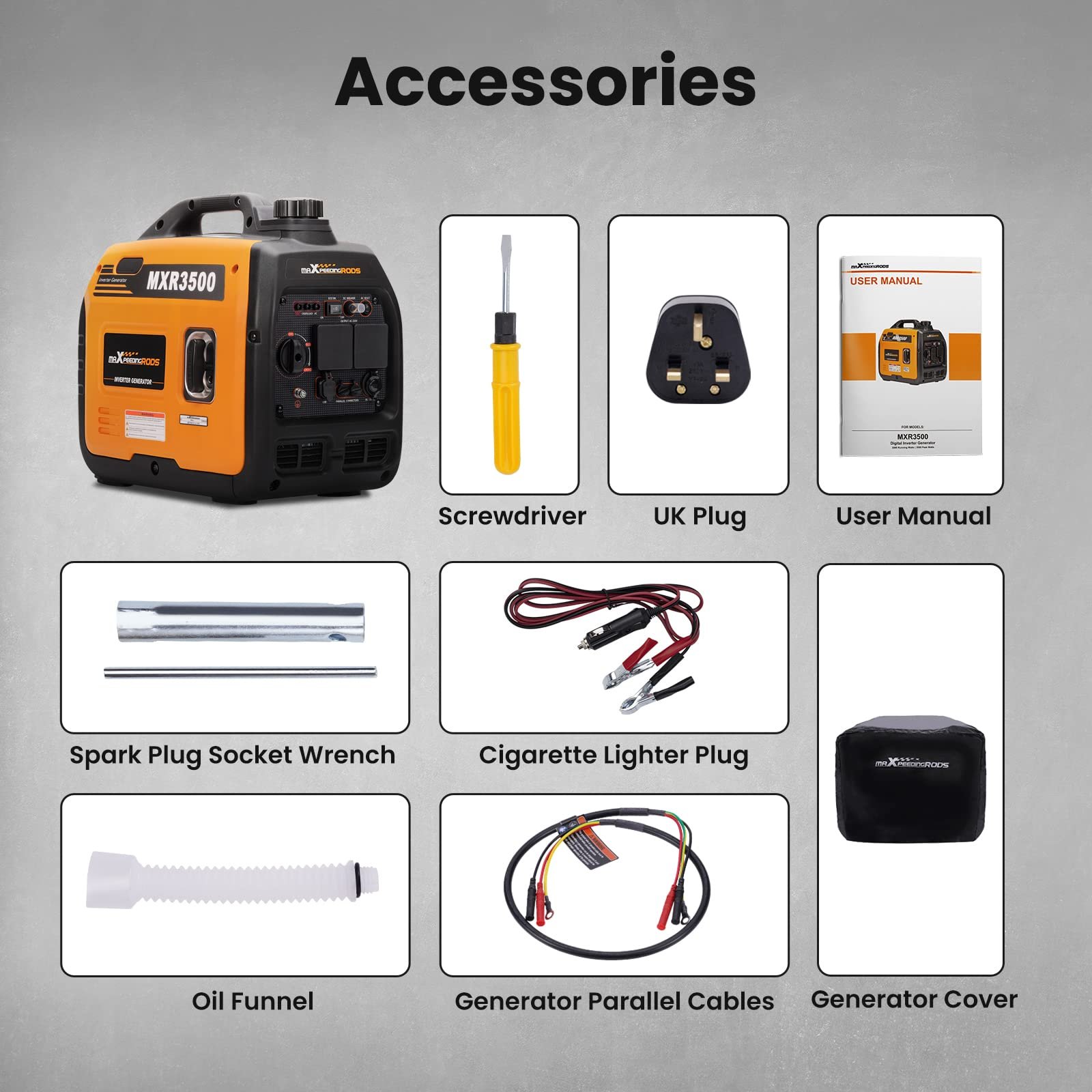 3300W Gas Inverter Generator – Portable Generator with Parallel Kit, 8 Hr Runtime - Image 8