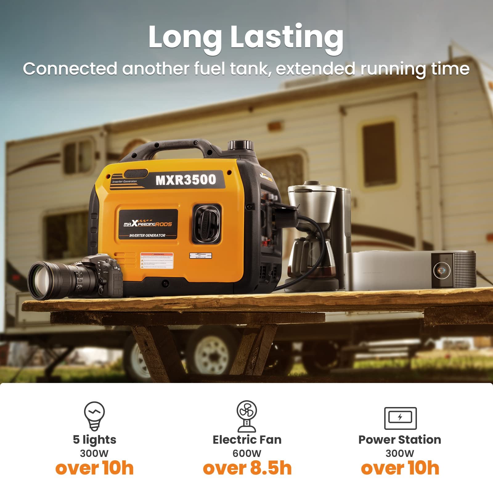 3300W Gas Inverter Generator – Portable Generator with Parallel Kit, 8 Hr Runtime - Image 6