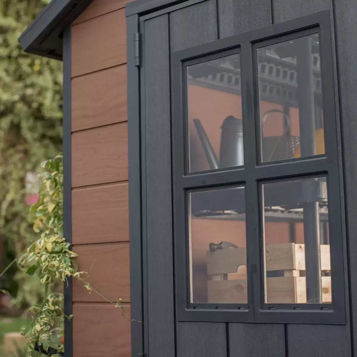 Keter Newton 7 x 9 ft Resin Storage Shed – Double Door Apex Roof Outdoor Plastic Shed - Image 7