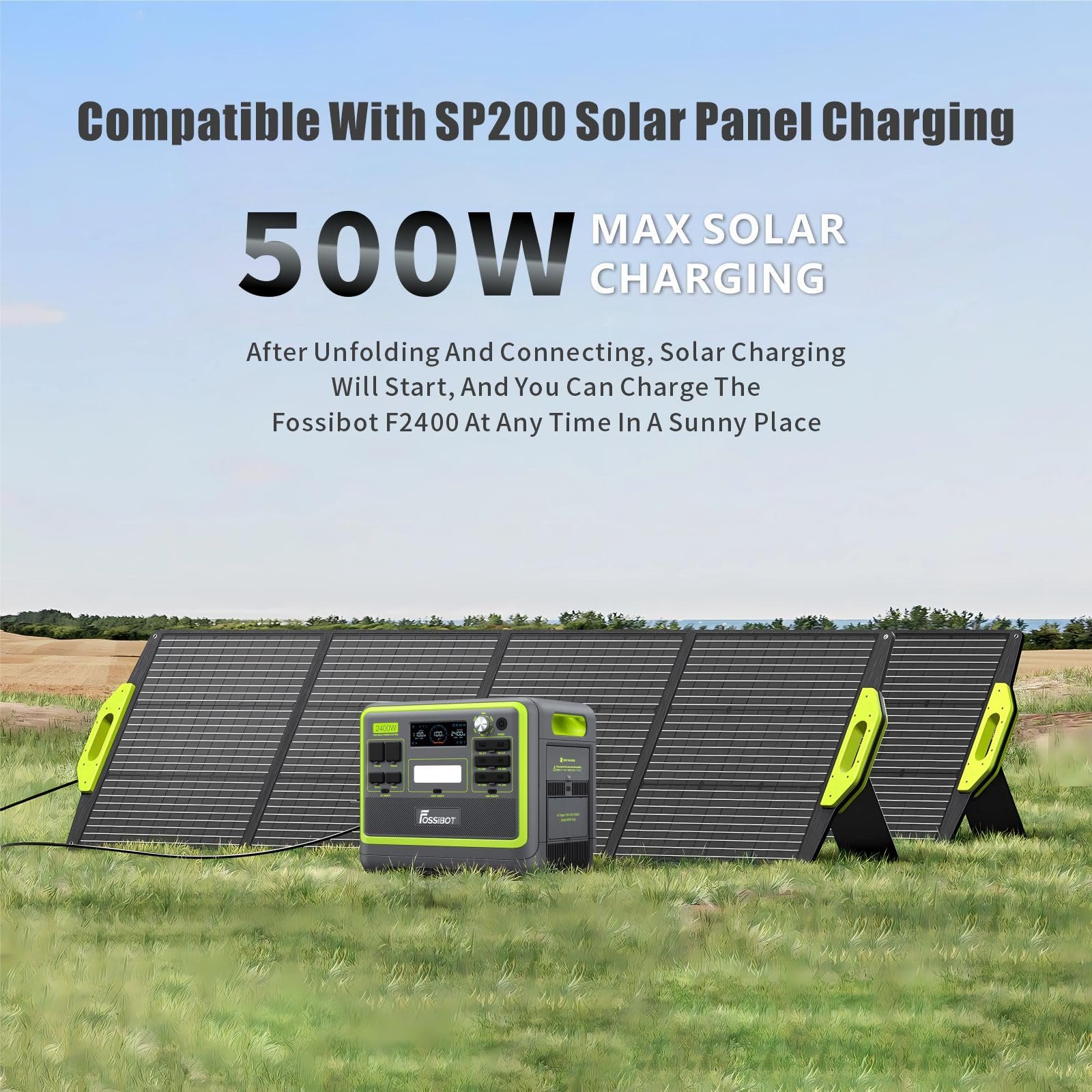 FOSSiBOT F2400 Portable Power Station 2048Wh LiFePO4 – 2400W Solar Generator with UPS for RV, Camping & Home - Image 7