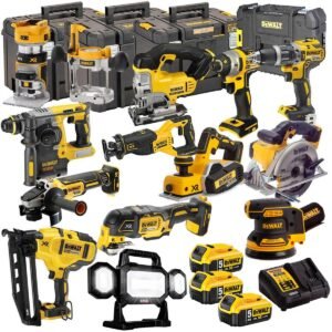 DEWALT 20V MAX XR 13 Tool Combo Kit with 3 x 5.0Ah Batteries – Cordless Power Tool Set (T4TKIT-4824)
