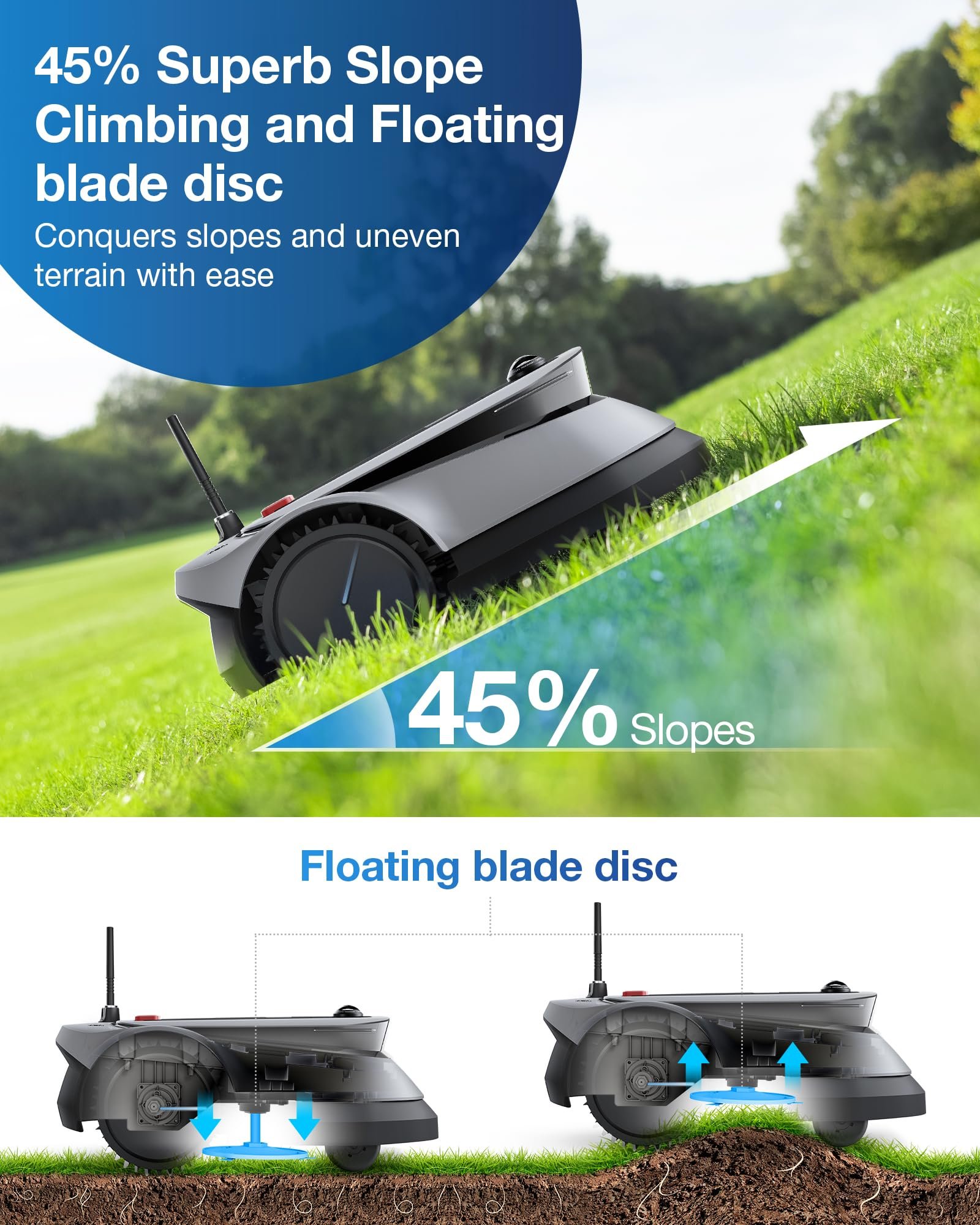 ECOVACS GOAT G1-800 Robot Lawn Mower – No Boundary Wire, 3D Obstacle Avoidance, for Lawns up to 0.2 Acre - Image 8