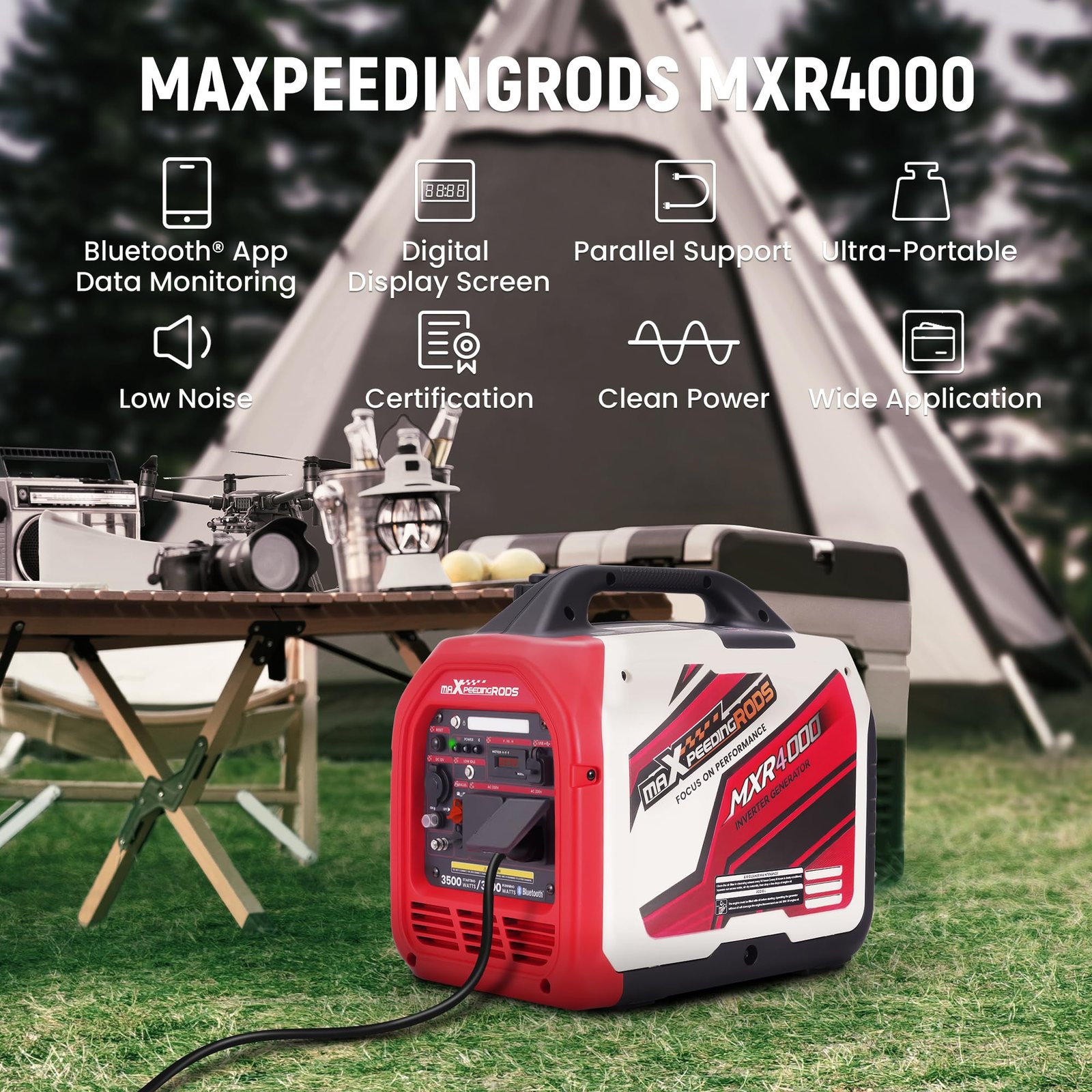 3500W Portable Gas Generator – Backup Power for Home, Camping & RV, 3 Outlets - Image 7