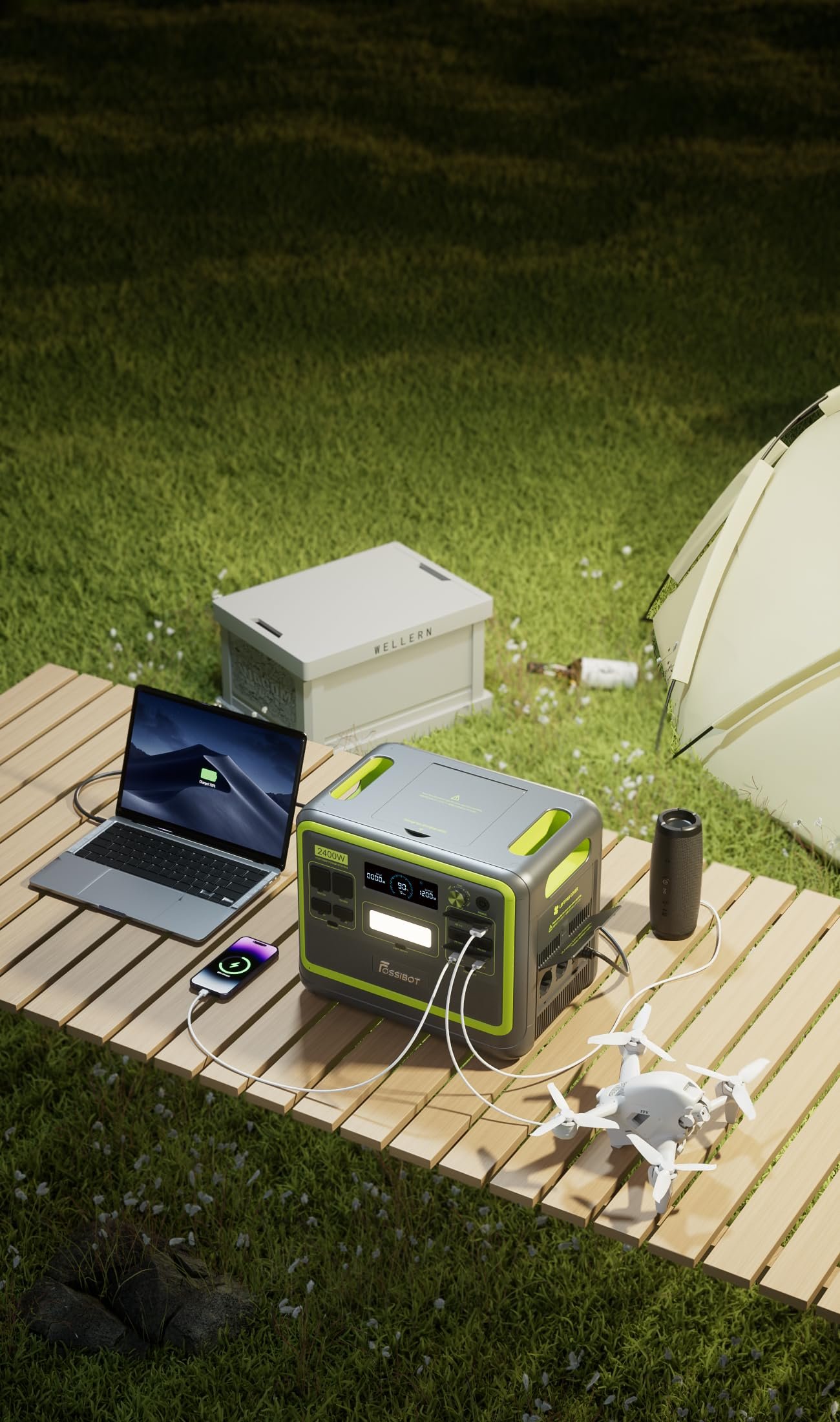 FOSSiBOT F2400 Portable Power Station 2048Wh LiFePO4 – 2400W Solar Generator with UPS for RV, Camping & Home - Image 6