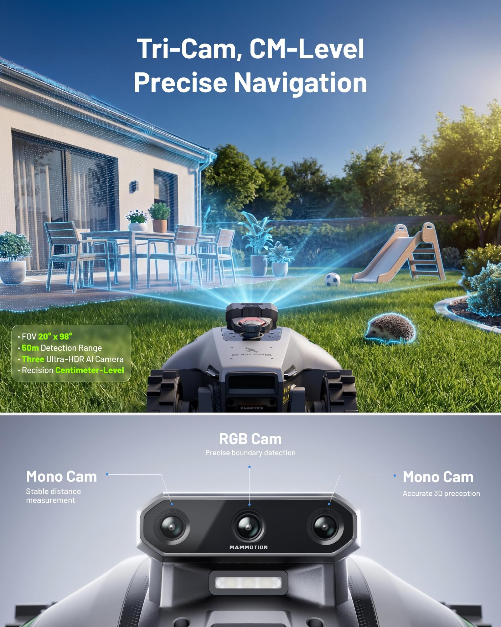 Mammotion YUKA mini 2 500 Robot Lawn Mower – Wire-Free AI Vision Robotic Mower for Small Lawns up to 0.12 Acre - Image 2
