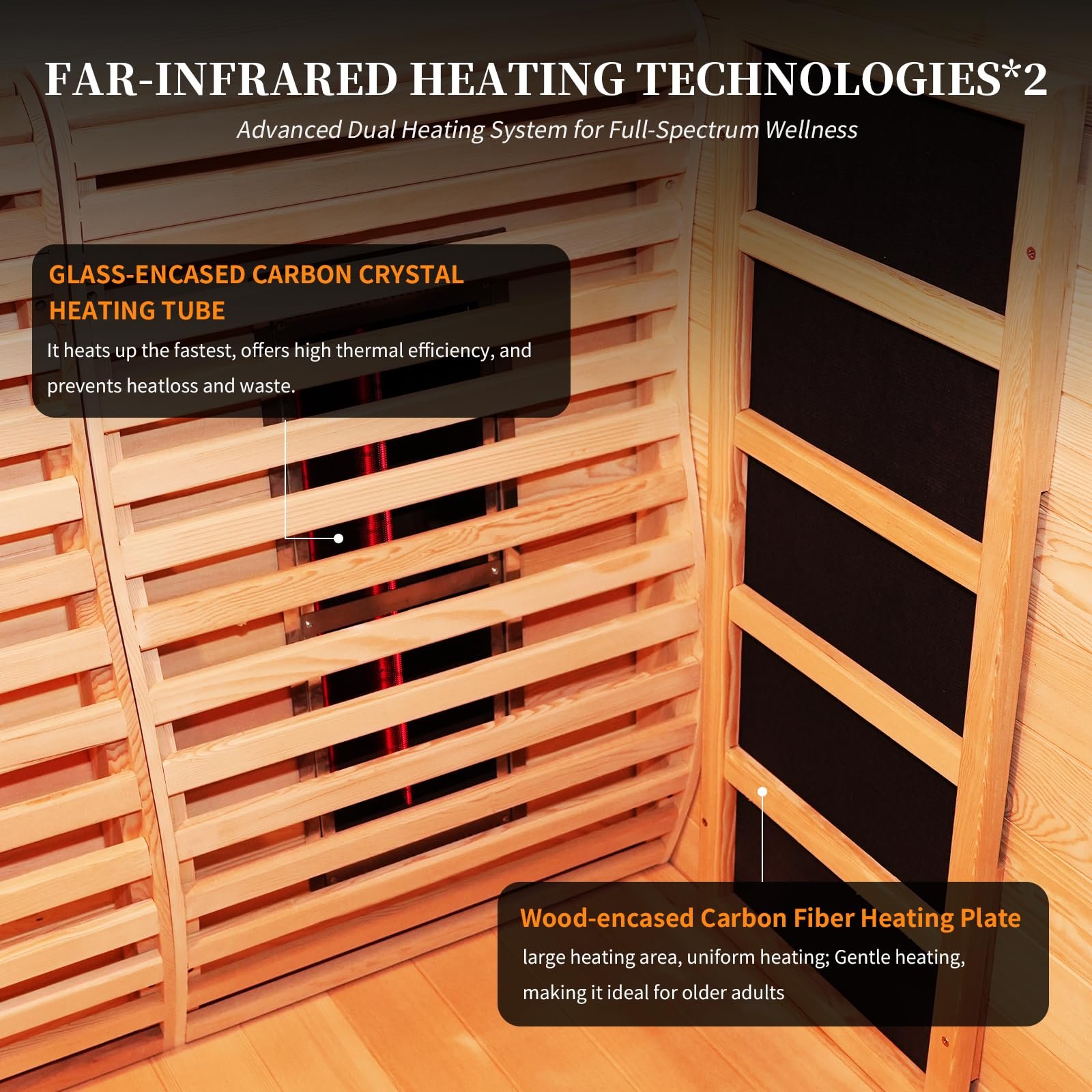 Corner Hybrid Sauna 3 Person – Indoor Infrared & Steam Sauna, Canadian Hemlock Wood Home Sauna - Image 4