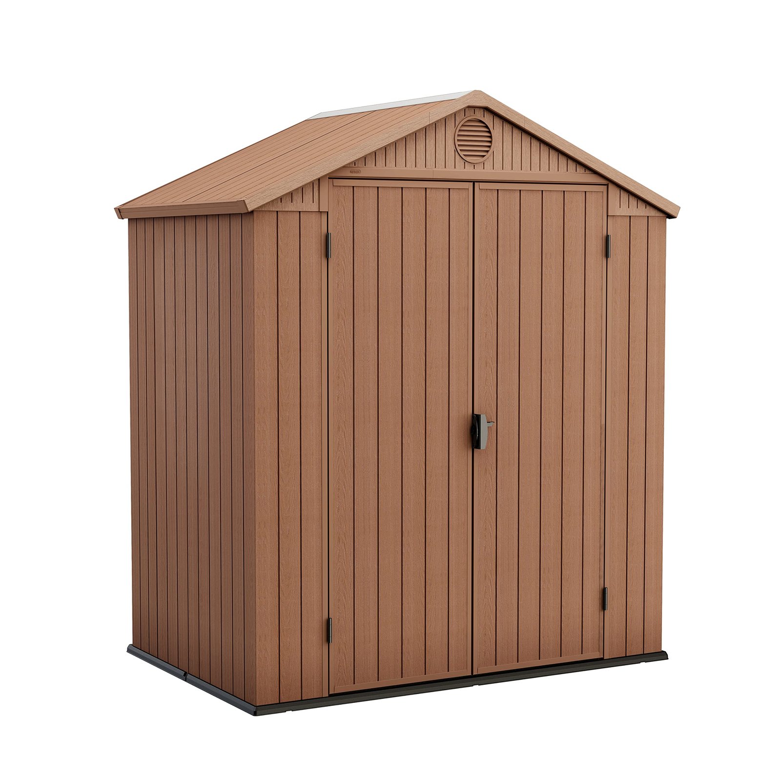 6 x 8 ft Outdoor Resin Storage Shed with Double Doors, Window & Heavy-Duty Floor – Plastic Backyard Shed - Image 16