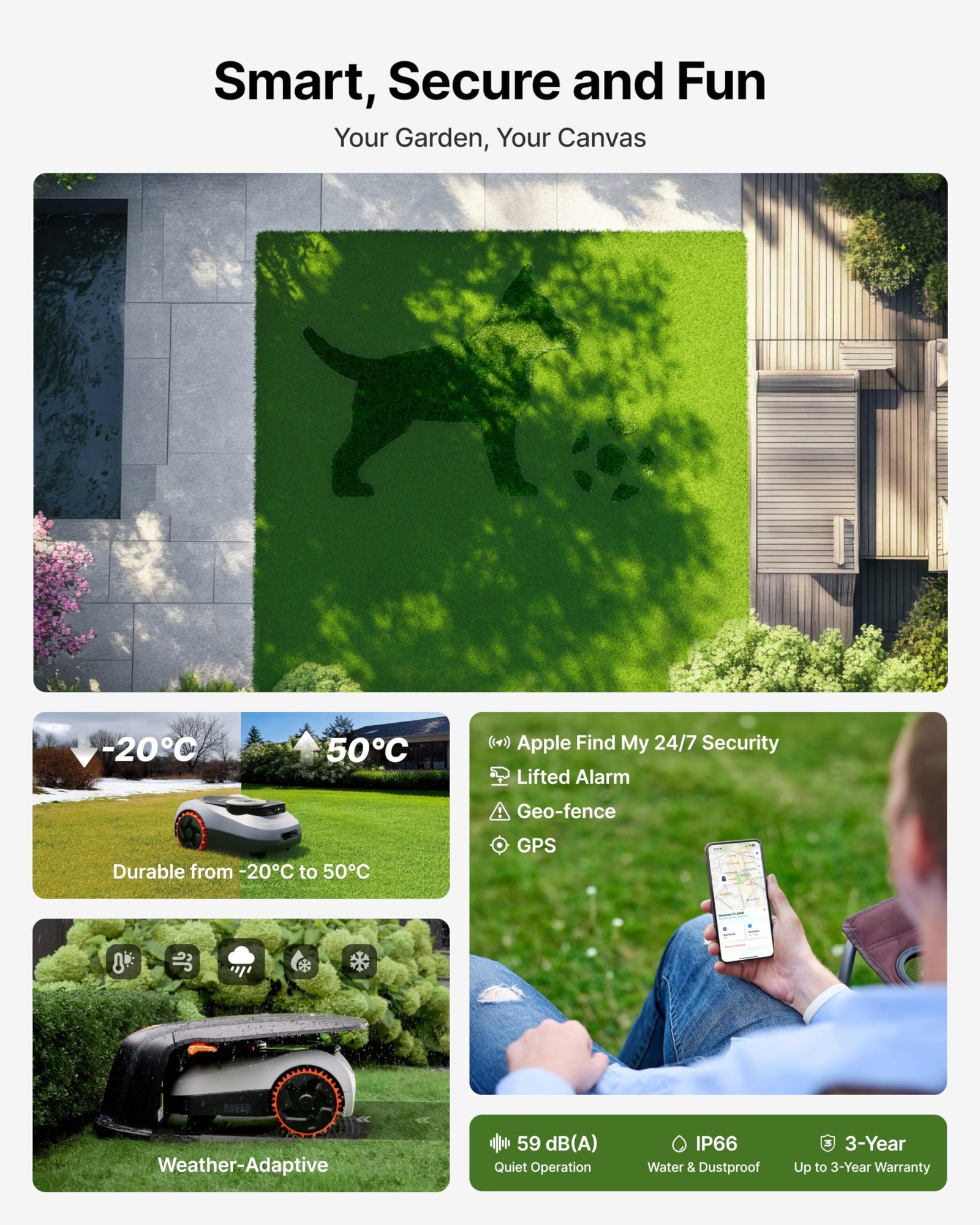Segway Navimow i215 LiDAR Robot Lawn Mower – Wire-Free LiDAR Robotic Mower for Lawns up to 0.37 Acre - Image 7