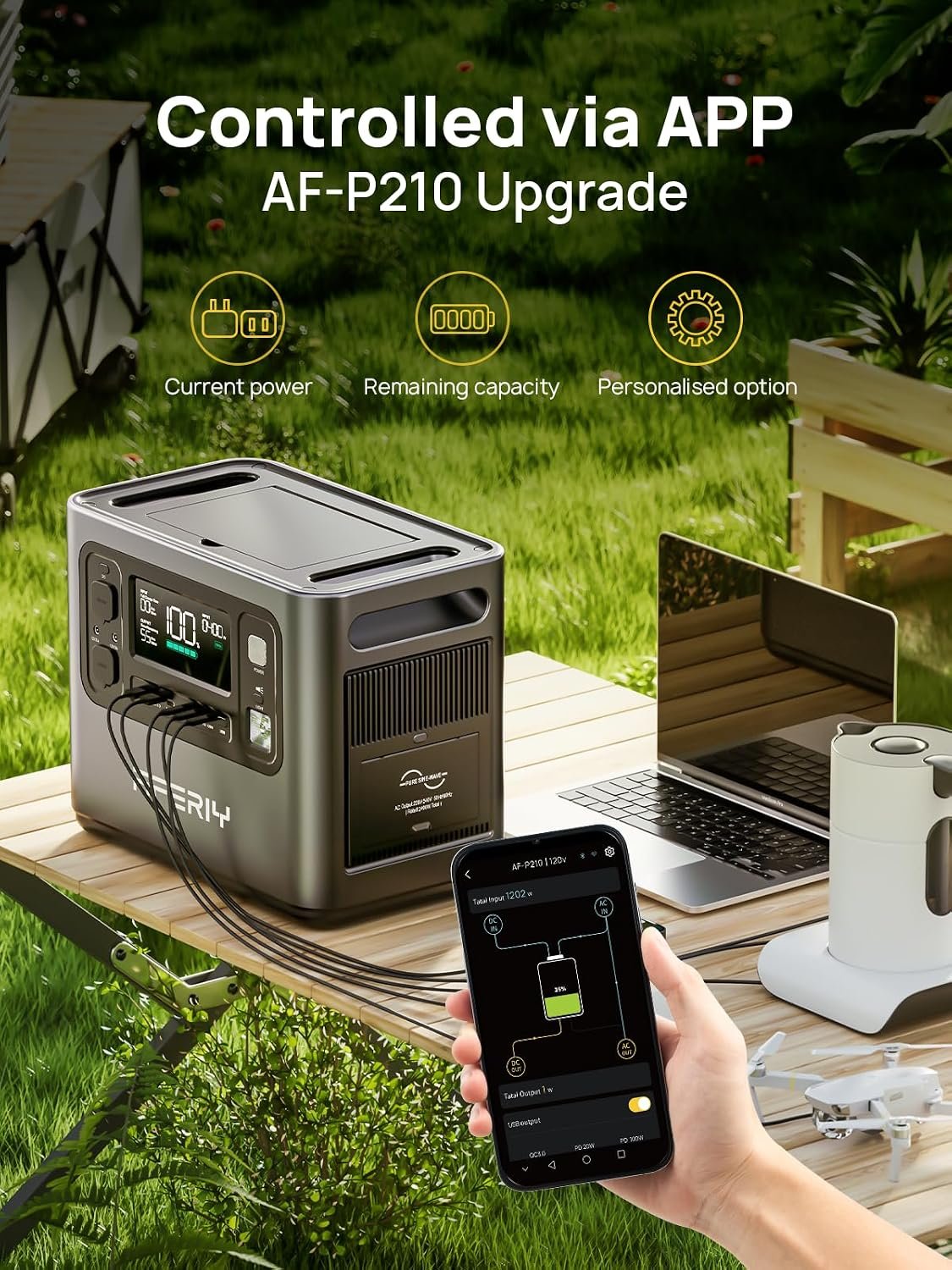 2048Wh Portable Power Station 2400W LiFePO4 – Solar Generator with UPS for Home Backup, Camping & RV - Image 5